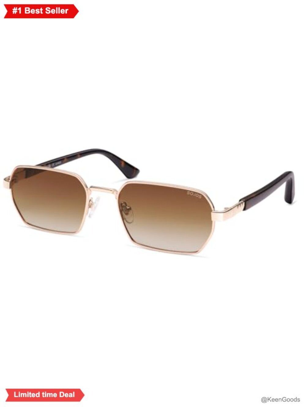 Retro Rectangle Polarized UV400 Sunglasses Shield Full Frame 90s Style